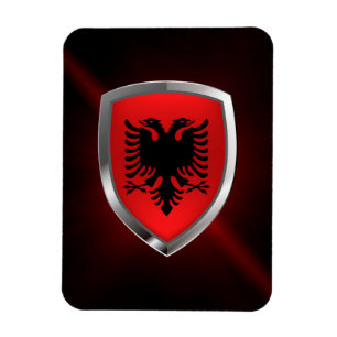 Albania Metallic Emblem Magnet