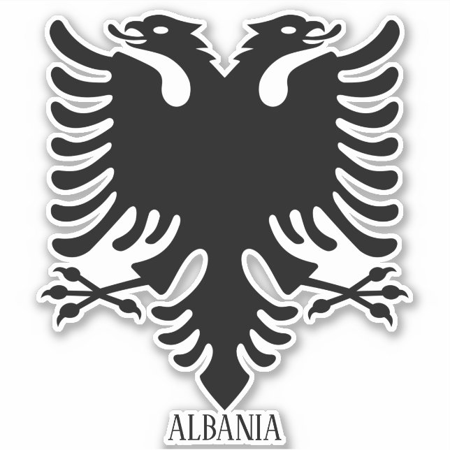 Albania National Coat Of Arms Patriotic Sticker (Front)