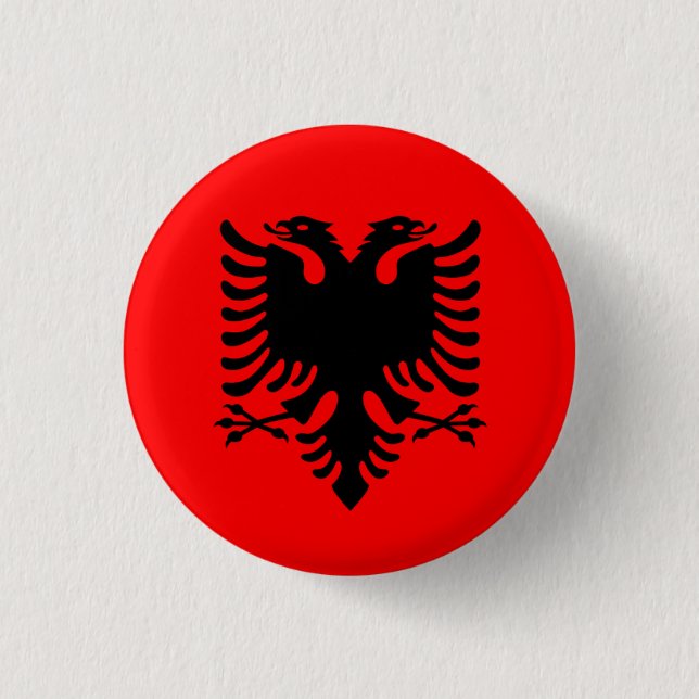 Albania National Flag Button (Front)