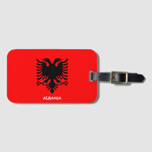Albania National Flag Patriotic Luggage Tag