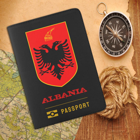 Albania Passport, Albanian Coat Of Arms / Flag Passport Holder