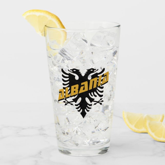 Albania Patriotic party & Albanian Flag Glass (Front Ice)