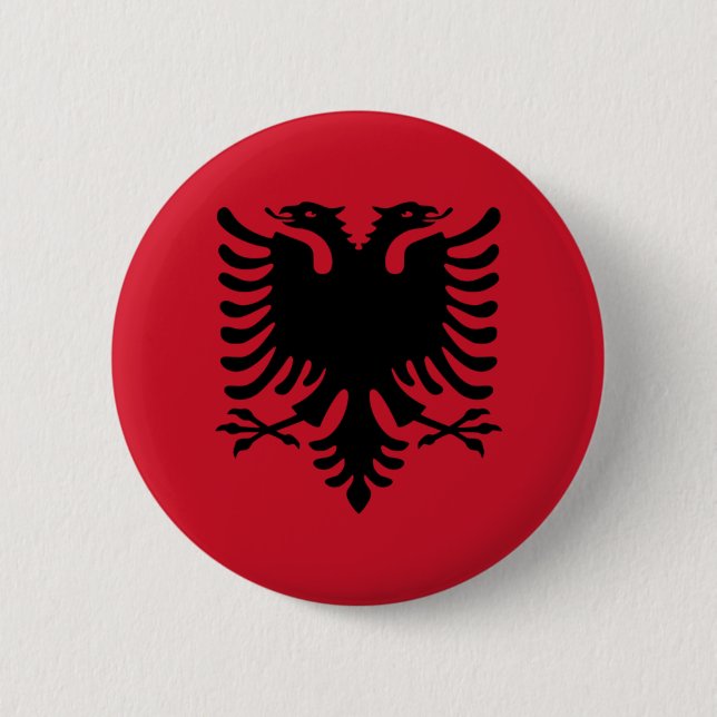 albania pinback button (Front)