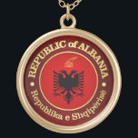 Albania (rd) gold plated necklace<br><div class="desc">Republic of Albania</div>