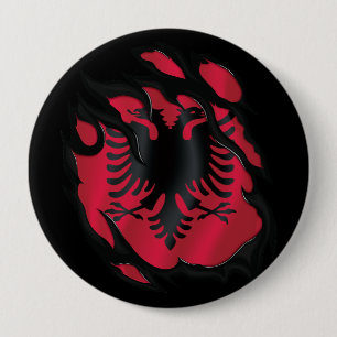 Albania Ripped Flag Button