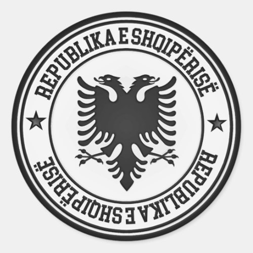 Albania Round Emblem Classic Round Sticker