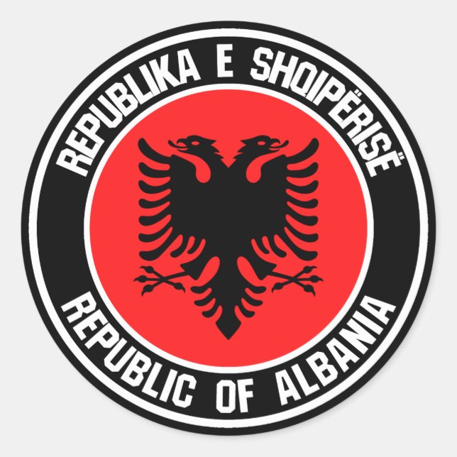 Albania Round Emblem Classic Round Sticker (Front)