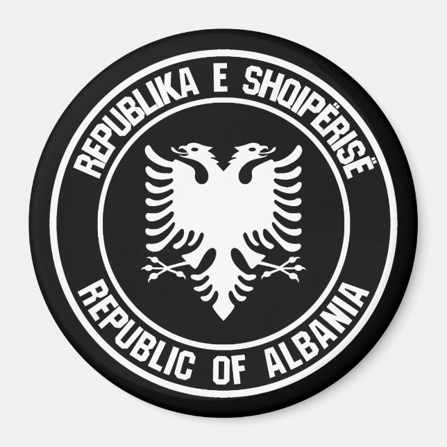 Albania Round Emblem Magnet (Front)