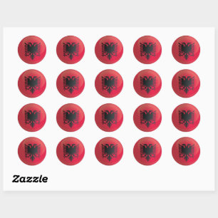Albania  Round Icon Flag Classic Round Sticker