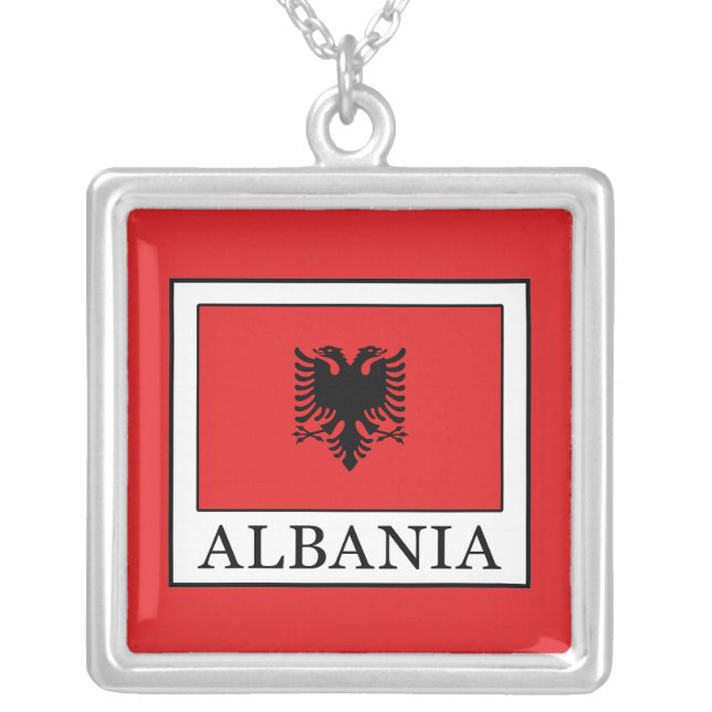 Albania Silver Plated Necklace (Front)