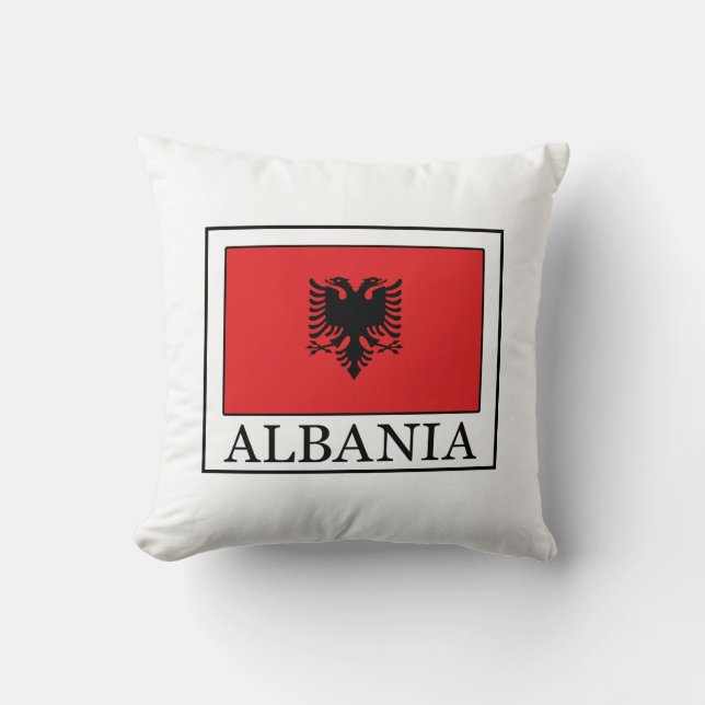 Albania Throw Pillow (Front)