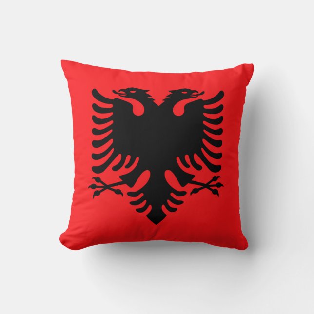 Albania Throw Pillow (Front)