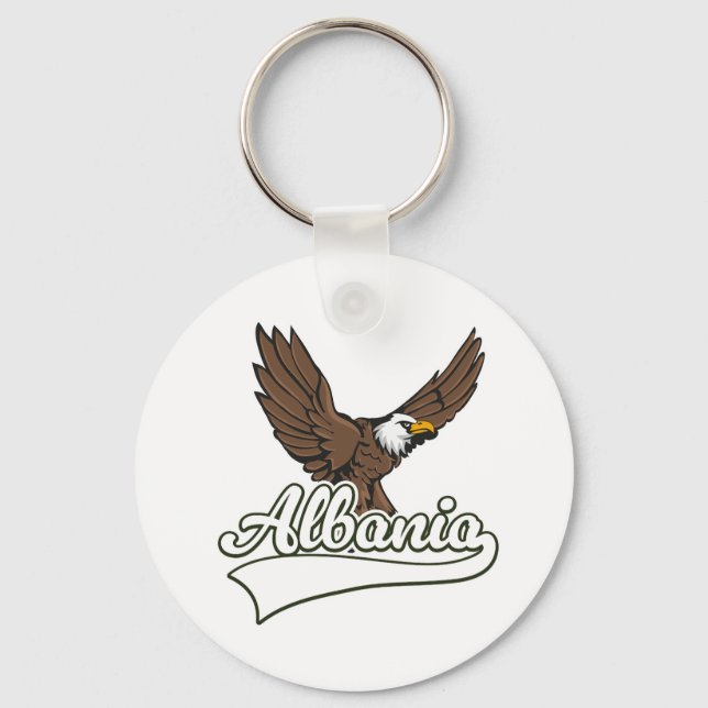 Albania travel logo keychain (Front)