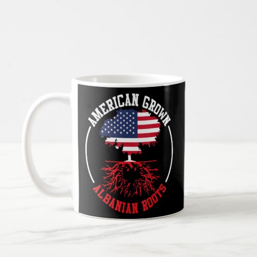 Albania Us Flag Albanian Pride American Grown Alba Coffee Mug