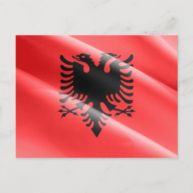 Albania - Waving Albanian Flag - Postcard (Front)