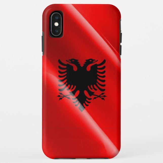 Albania waving flag - Case-Mate iPhone case (Back)