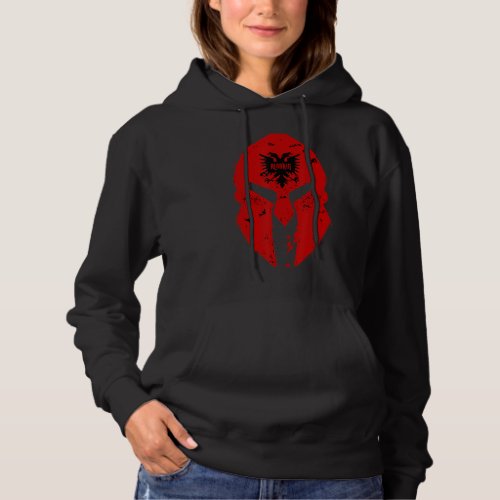 Albania  With Spartan Helmet Albania Men Women Hoodie