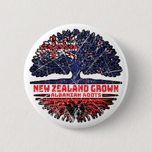 Albanian Albania New Zealander New Zealand Tree Button