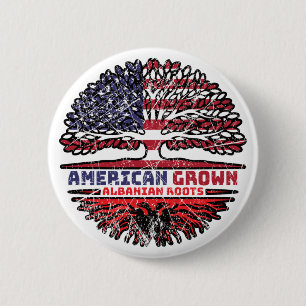 Albanian Albania US American USA United States Button