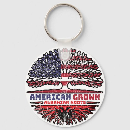 Albanian Albania US American USA United States Keychain