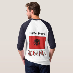 Albanian Albanian Flag Personalized  T-Shirt