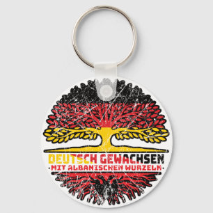 Albanian Albanisch Deutsch Deutschland Baum Wurzel Keychain