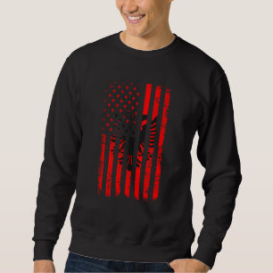Albanian American Flag Albania America Pride Herit Sweatshirt