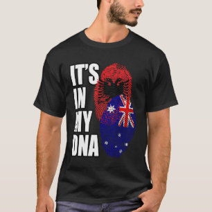 Albanian And Australian Mix DNA Flag Heritage T-Shirt