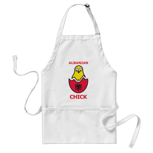 Albanian Chick Adult Apron (Front)