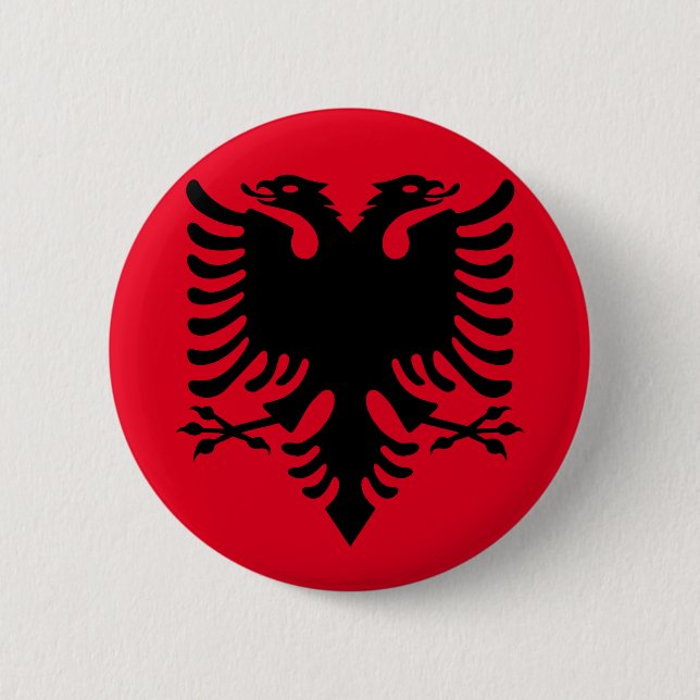 Albanian Coat of arms Button (Front)