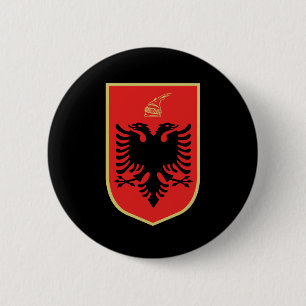 Albanian coat of arms button