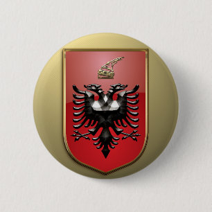 Albanian Coat of arms Button