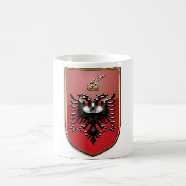 Albanian Coat of arms Coffee Mug (Center)