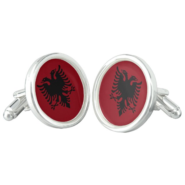 Albanian Coat of arms Cufflinks (Angled)