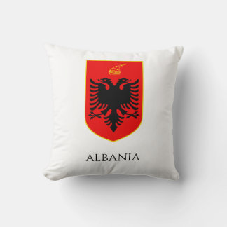 Albanian Coat Of Arms National Heritage Art Throw Pillow