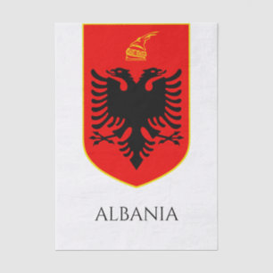 Albanian Coat Of Arms National Heritage Art Tissue Paper