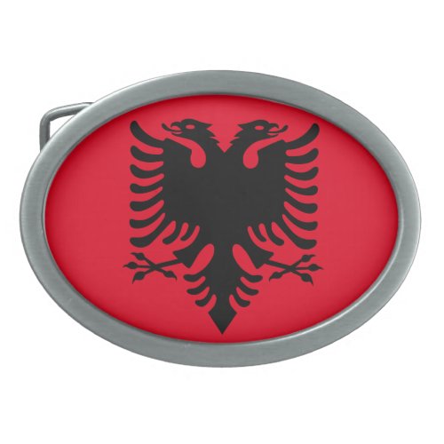 Albanian Coat of arms Oval Belt Buckle