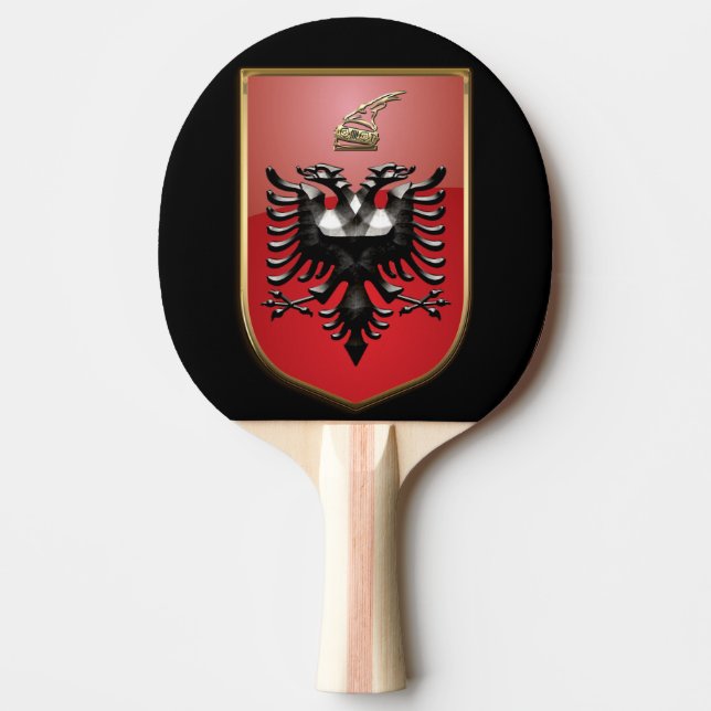 Albanian Coat of arms Ping-Pong Paddle (Front)