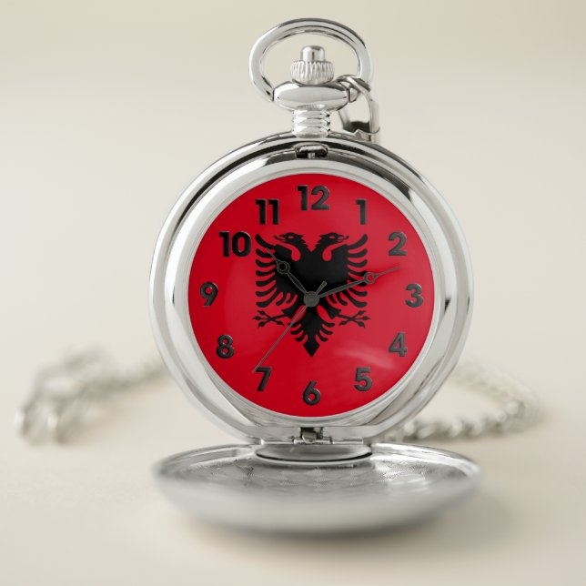 Albanian Coat of arms Pocket Watch (Inside)