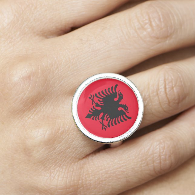 Albanian Coat of arms Ring (In Situ)