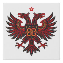 Albanian Double Headed Eagle Ethnic Art Canvas Pri
