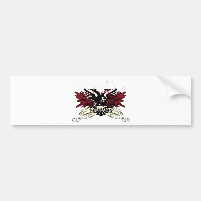 albanian eagle bumper sticker (Front)