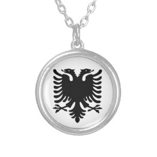 Albanian Eagle. Silver Plated Necklace