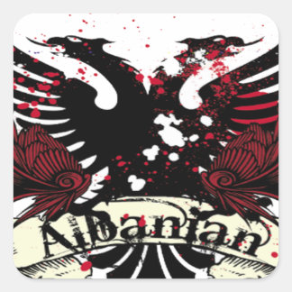 albanian eagle square sticker