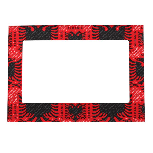 Albanian flag 2 magnetic frame (Front)