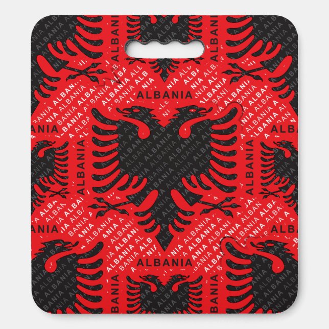 Albanian flag 2 seat cushion (Front Vertical)