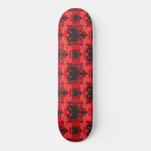 Albanian flag 2 skateboard