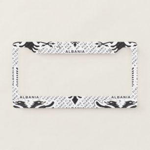 Albanian flag 3 license plate frame
