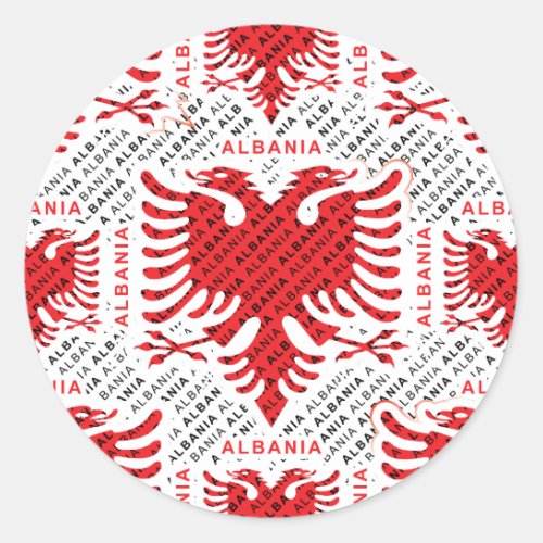 Albanian flag 4 classic round sticker