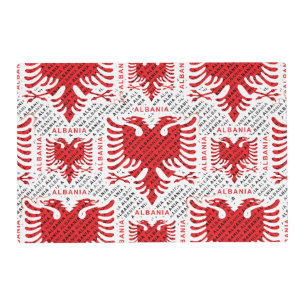 Albanian flag 4 placemat